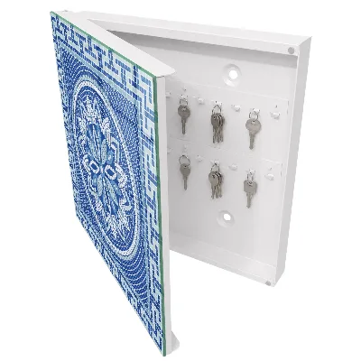 Sleutelkastje binnen Blauw mozaïek