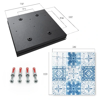 Sleutelkastje hal Geometrische tegels