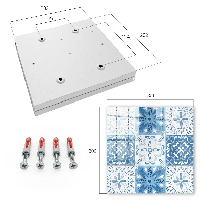 Sleutelkastje hal Geometrische tegels