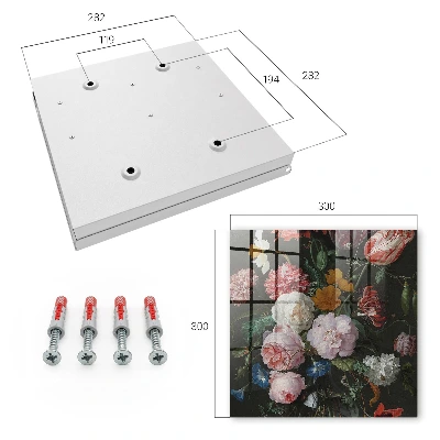 Sleutelkastje binnen Een boeket bloemen