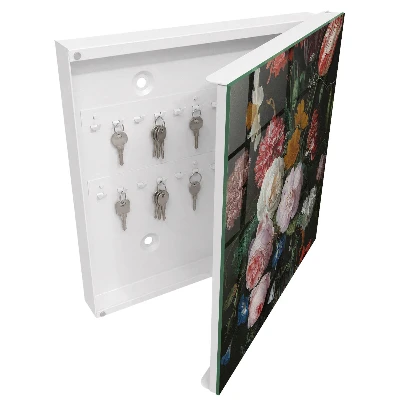 Sleutelkastje binnen Een boeket bloemen