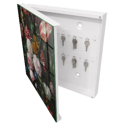 Sleutelkastje binnen Een boeket bloemen