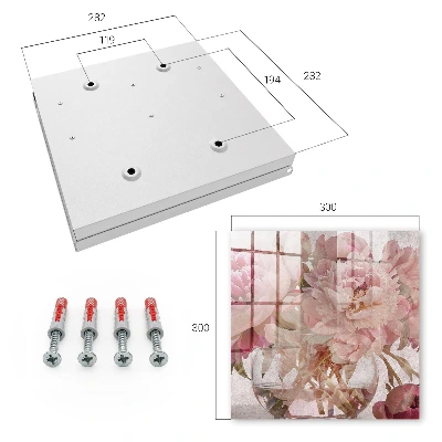 Sleutelkastje hal Romantische bloemen
