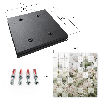 Sleutelkastje hal Geometrische lelies