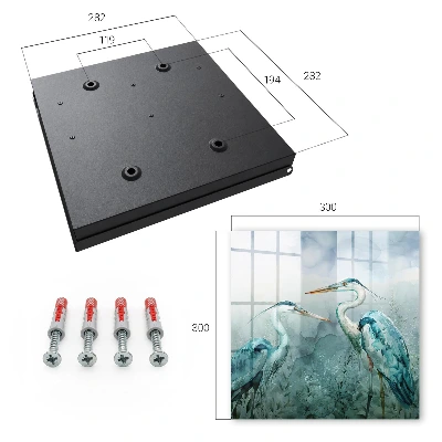 Sleutelkast Aquarel reigers