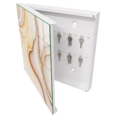 Sleutelkast Beige golven