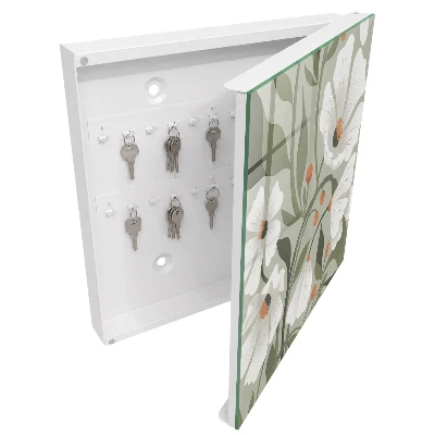 Sleutelkastje hal Beige bloemen