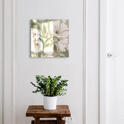 Sleutelkastje hal Beige bloemen