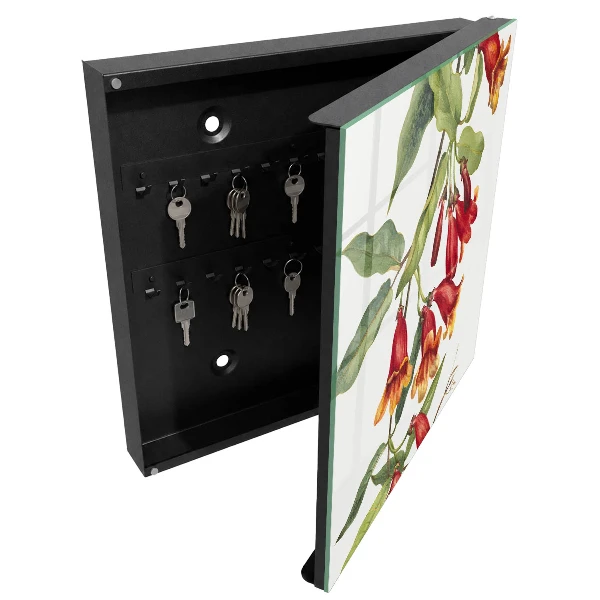 Sleutelkast Rode bloemen