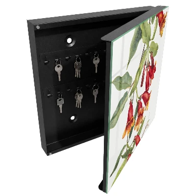 Sleutelkast Rode bloemen
