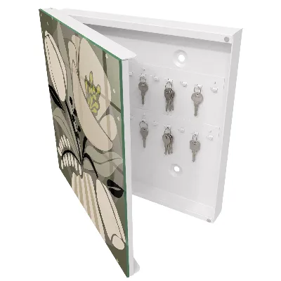 Sleutelkastje hal Beige bloemen