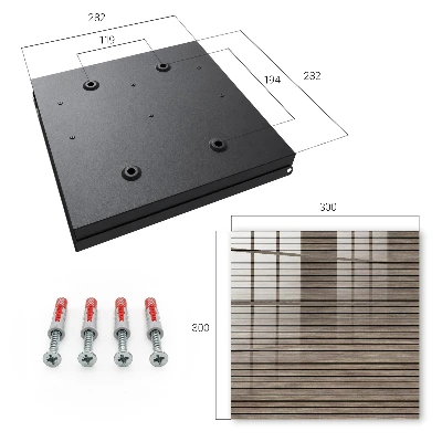 Sleutelkastje binnen Houten planken