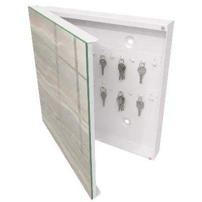 Sleutelkast Beige golven
