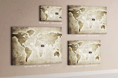 Kurkbord Wereldkaart