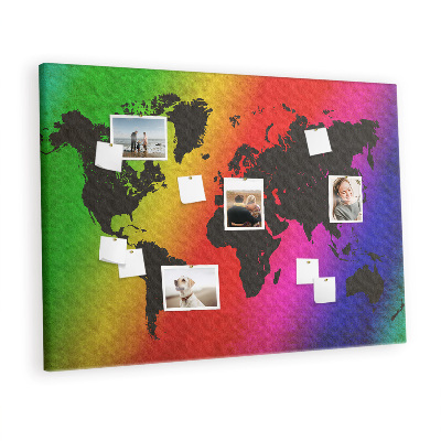 Prikbord Wereldkaart