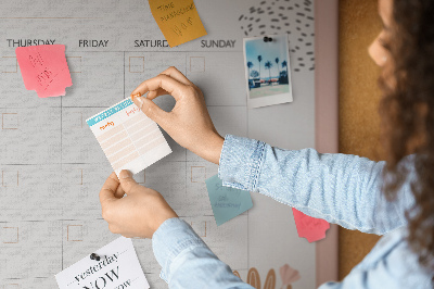 Prikbord Planer met bloemen