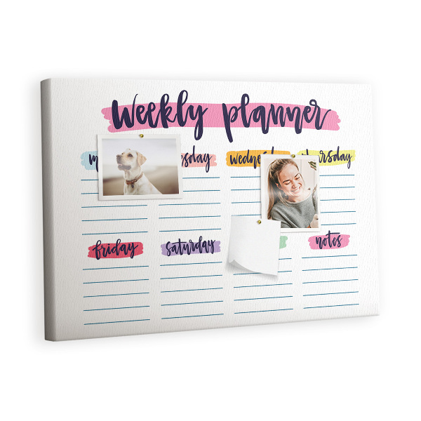 Kurk prikbord Handgeschreven planner