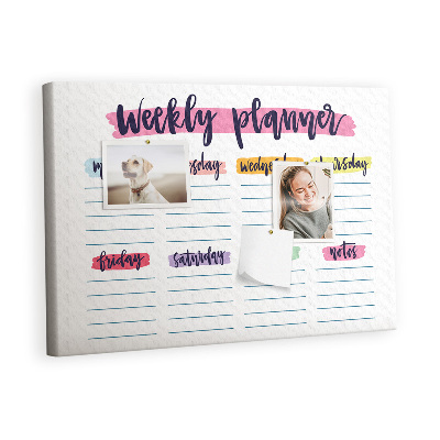 Kurk prikbord Handgeschreven planner