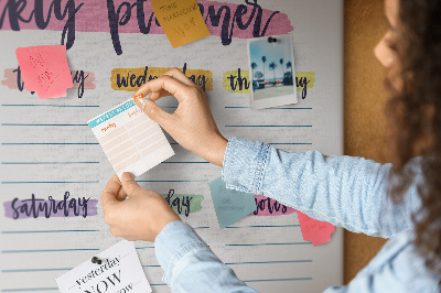 Kurk prikbord Handgeschreven planner