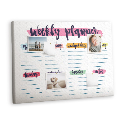 Kurk prikbord Handgeschreven planner