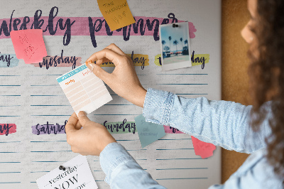 Kurk prikbord Handgeschreven planner