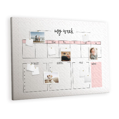 Prikbord Mijn wekelijkse planner