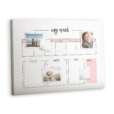 Prikbord Mijn wekelijkse planner