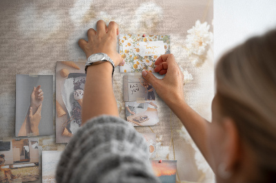 Kurk prikbord Kleine witte bloemen