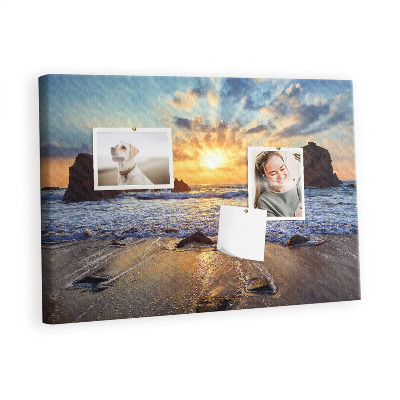 Prikbord Zonsondergang op het strand