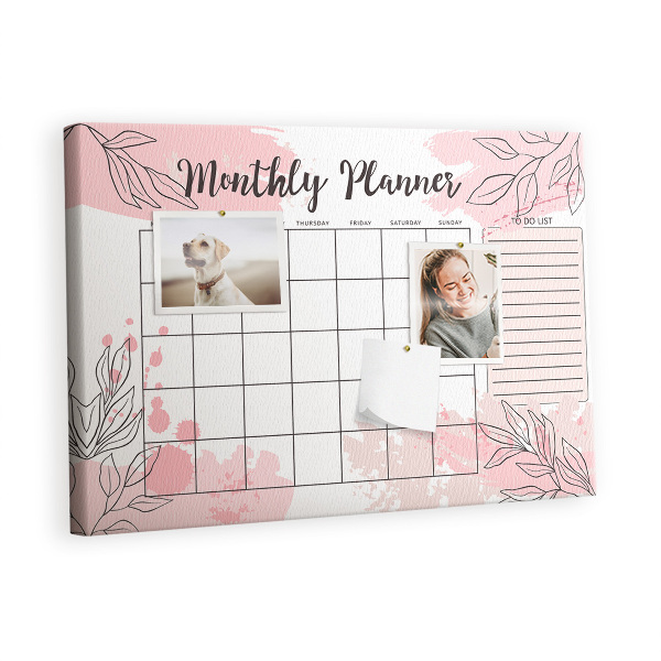 Kurkbord Roze planner