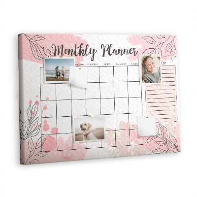 Kurkbord Roze planner