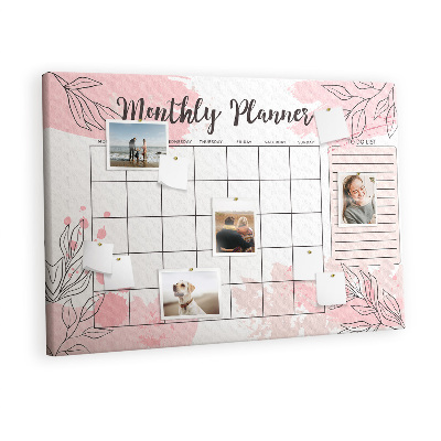 Kurkbord Roze planner