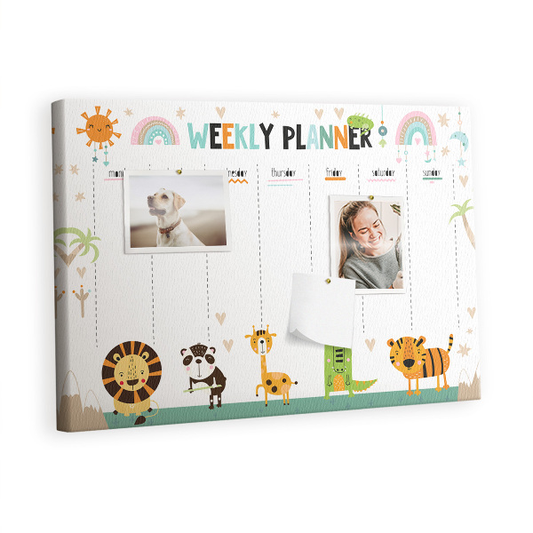 Prikbord Planner met dieren