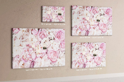 Kurk prikbord Decoratieve bloemen