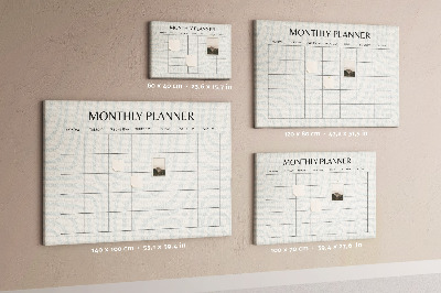 Prikbord Maandelijkse planner