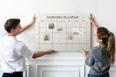 Prikbord Maandelijkse planner