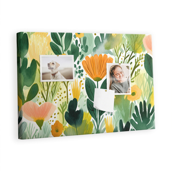 Prikbord Aquarelbloemen