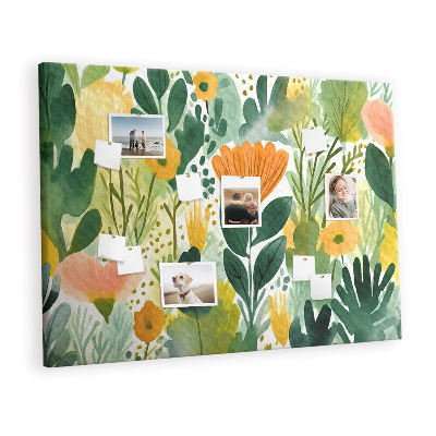 Prikbord Aquarelbloemen