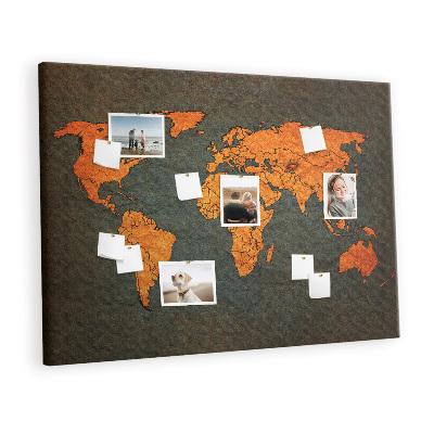 Prikbord Wereldkaart