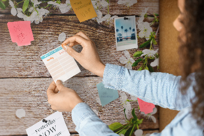 Prikbord Bloemen op hout