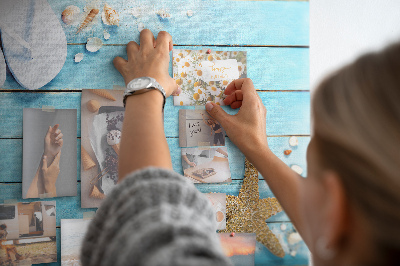 Prikbord Schelpen op hout