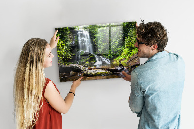 Memobord keuken Bos waterval