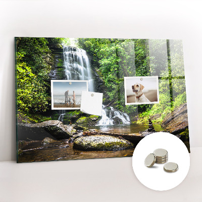 Memobord keuken Bos waterval