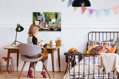 Memobord keuken Bos waterval