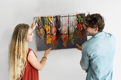 Magneet bord Kruiden op lepels