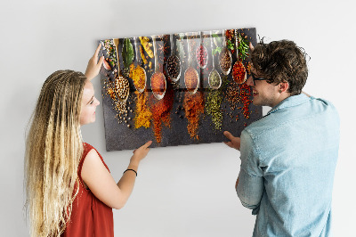 Magneet bord Kruiden op lepels