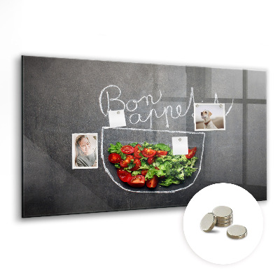 Memobord magnetisch Inscriptie bon appetit