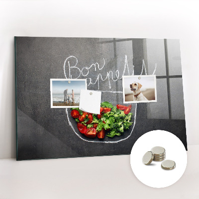 Memobord magnetisch Inscriptie bon appetit