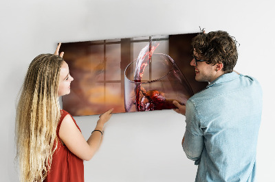 Magneet bord Een glas wijn