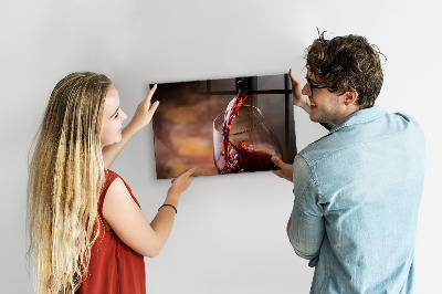 Magneet bord Een glas wijn